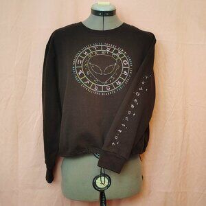 Alien Zodiac Crop Sweater - M